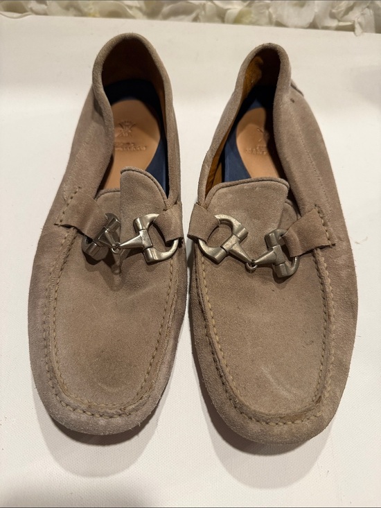 Sutor Mantelassi Other - Men's Suede Bit Loafers in Taupe
